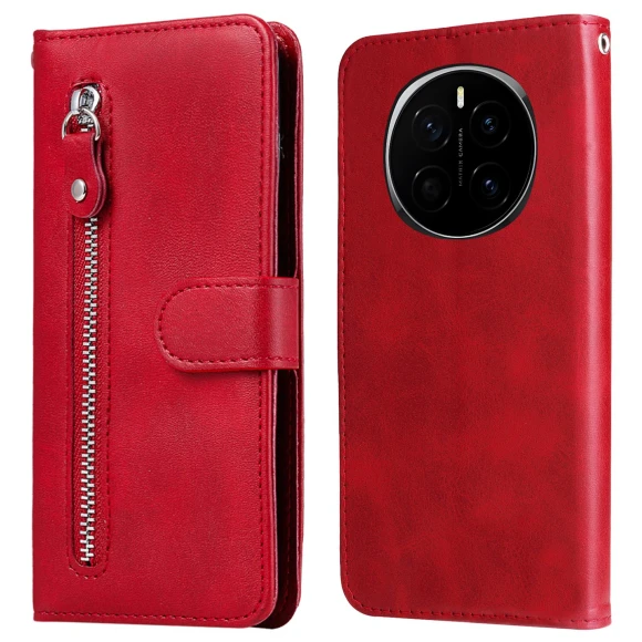 Zipper Wallet Calf Texture PU Leather Phone Cover — Flip Cases, Smartwatch 2025