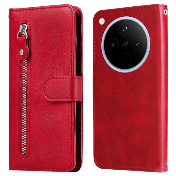 Zipper Wallet Calf Texture PU Leather Phone Cover — Sleeves, Smartwatch 2025