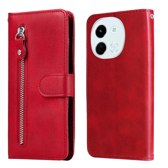Zipper Wallet Calf Texture PU Leather Phone Cover — Phone Accessories, Smartwatch 2025