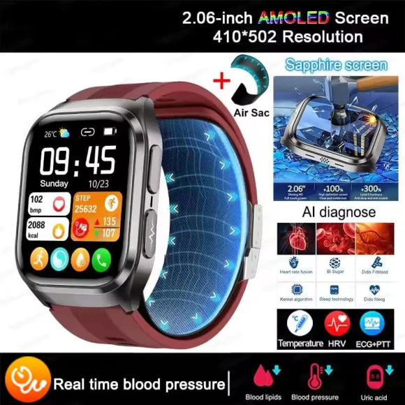 AI Diagnosis ECG Health Smart Watch — Smartwatches, PRISMA