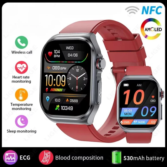 AMOLED Smart Watch with Health Monitoring — Smartwatches, SAMS Online