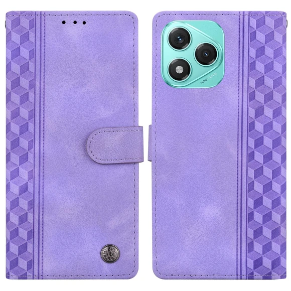 Leather Case Imprinted Checkered Pattern Wallet Stand Flip Phone Cover — Flip Cases, Smartwatch 2025