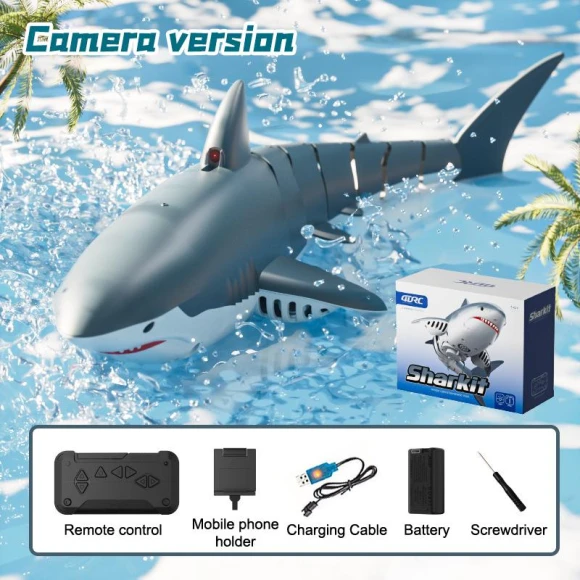 Remote Control Shark Toy with 4K HD Camera — Aquatic Vehicles, Each Insisting