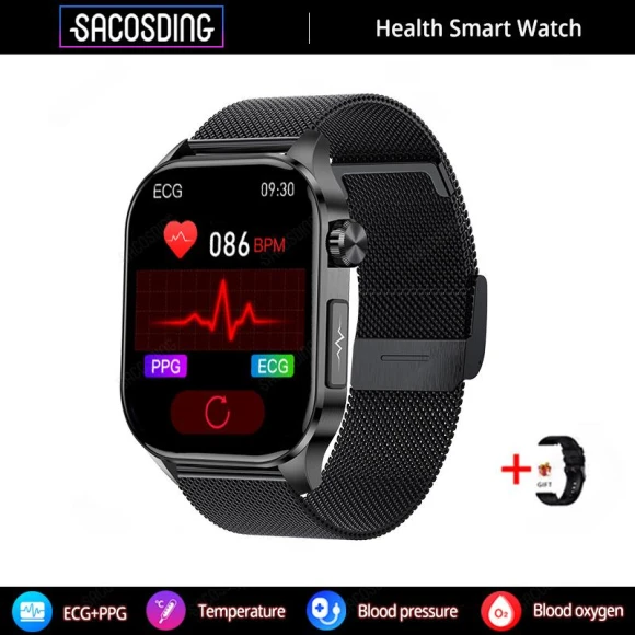 AMOLED Smart Watch with Health Monitor — Smartwatches, SACOSDING
