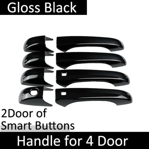 Glossy Black Smart Door Handle Cover — Car Door Entry Guard