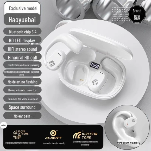 Wireless Bone Conduction Sports Headphones — Over-Ear Headphones, AI Supermarket