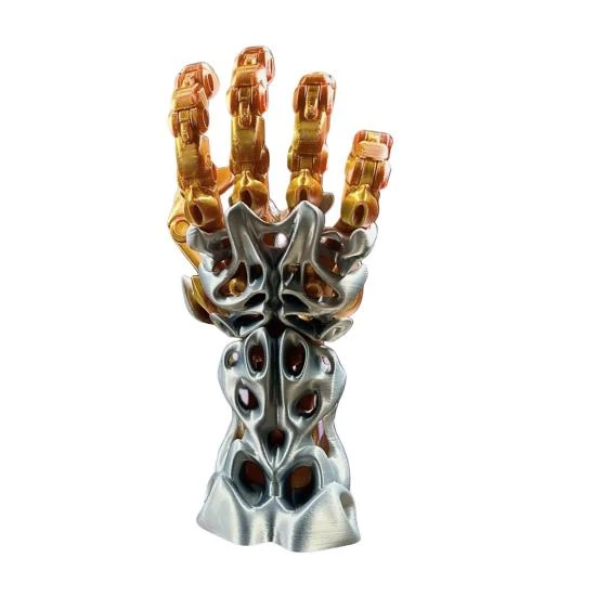 3D-printed manipulator, mechanical hand with movable finger joints — 3D Printing Solutions, Modemax