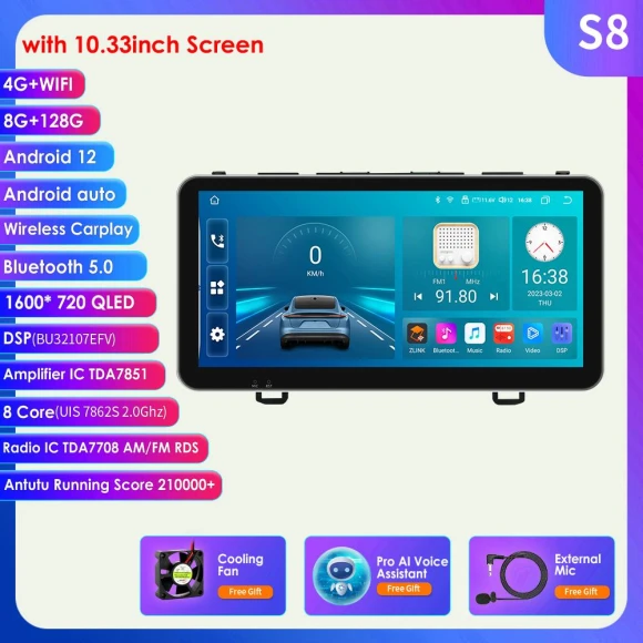 Car Multimedia Player with GPS and Touchscreen — In-Dash, Hizpo
