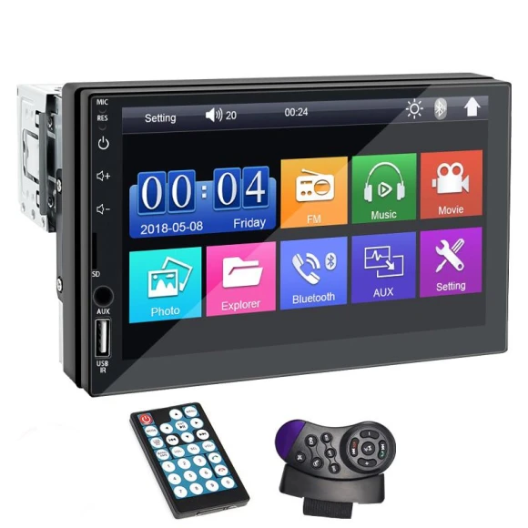 Car Stereo with Touchscreen, Bluetooth, and Multimedia Playback — In-Dash, Hippcron