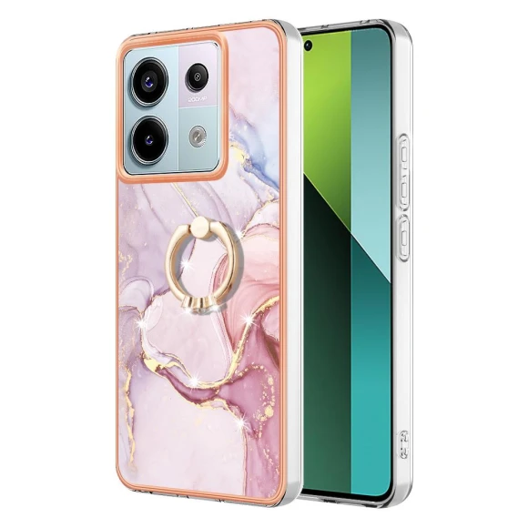 Case with Ring Kickstand Marble Pattern Electroplating TPU Back Cover — Phone Accessories, Smartwatch 2025