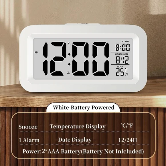 Mini Digital Alarm Clock with Temperature and Date — Alarms & Clocks, Daily necessities-V