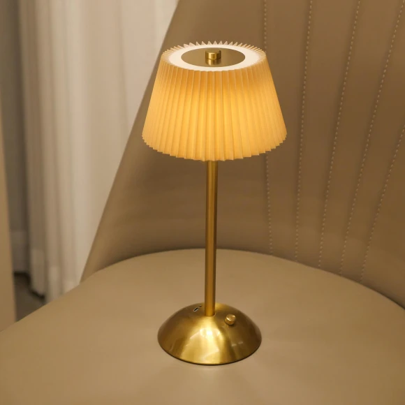 Portable Touch Rechargeable LED Desk Lamp with Fabric Shade — Study & Desk Lighting, Send Cool