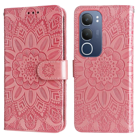 Sunflower Imprint Leather Wallet Phone Cover — Flip Cases, Smartwatch 2025