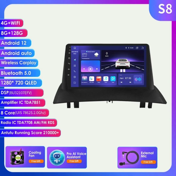 Android Car Radio System for Renault Megane 2 — In-Dash, Hizpo