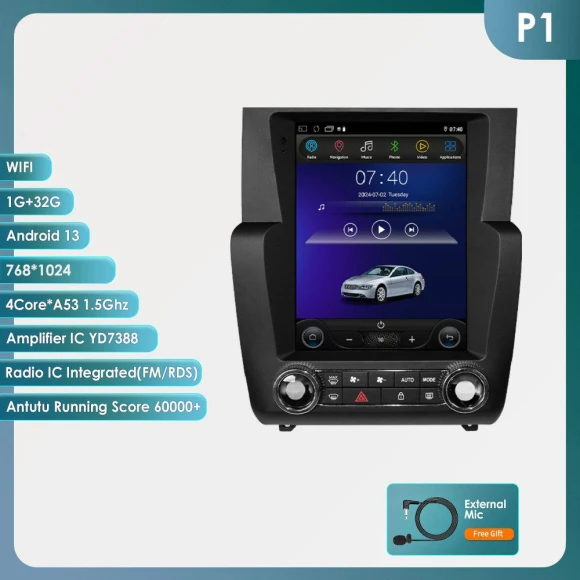 Intelligent Multimedia Video Player GPS Carplay 2Din Android Car Stereo — In-Dash, OSSURET