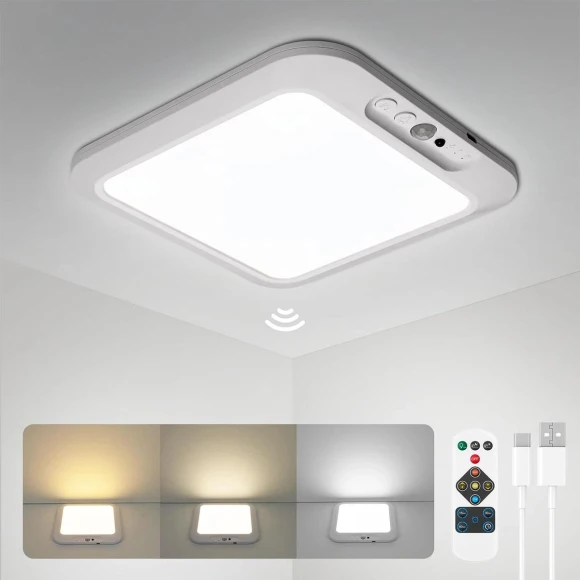 Motion Sensor LED Ceiling Light — Outdoor Security & Flood Lighting, KITCHEN-MALL