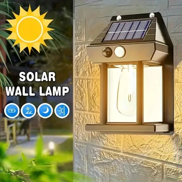 Outdoor Solar Light with Motion Sensor and Wall Lamp — Foam, KITCHEN-MALL