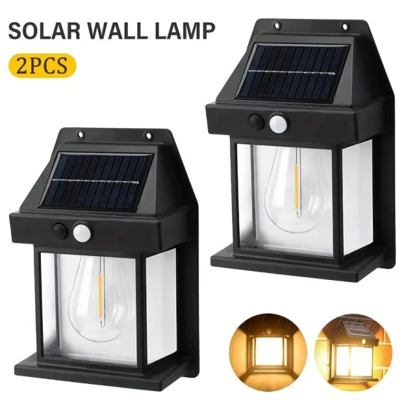Solar Wall Lights with Motion Sensor — Outdoor Security & Flood Lighting, WIN-WIN