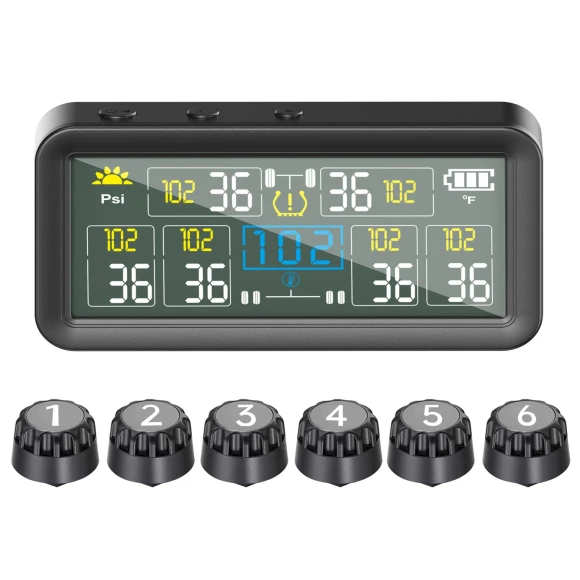 Tire Pressure Monitor with External Sensors — TPMS Sensor Replacements, Igeteck