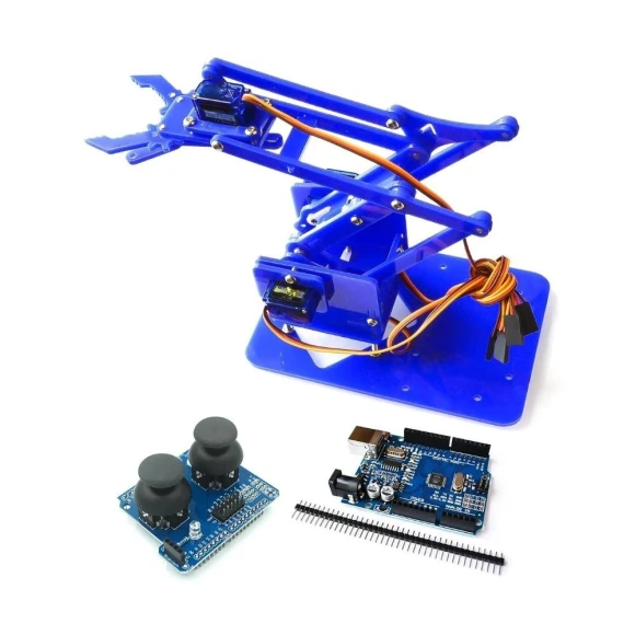 Unassembled Acrylic Mechanical Robot Arm Claw Kit — Robotics Foundations, Toys D