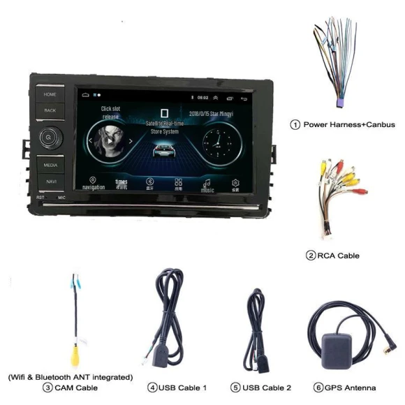 Android Car Stereo with Navigation and Rear View Camera — In-Dash, GearUp AutoMoto