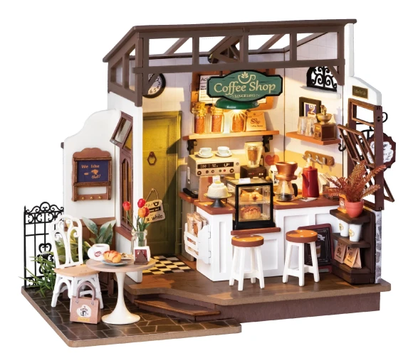 Miniature Dollhouse DIY Kit with LED Lighting — Bases, Omi Japan Products