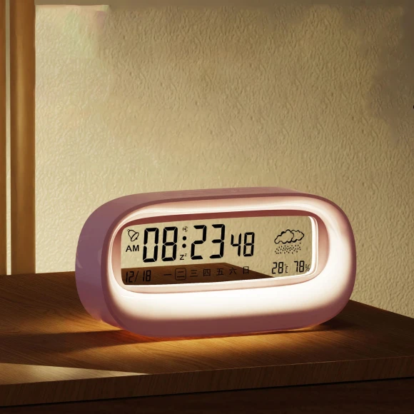 Rechargeable Alarm Clock with Night Light — Foam, inne