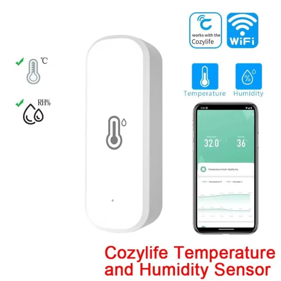 Smart Temperature and Humidity Monitor — Home Climate Control, Tuya