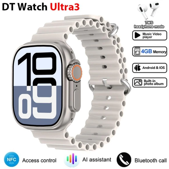Smart Watch with AI Voice, Amoled Screen, and Bluetooth — Smartwatches, DT ULTRA