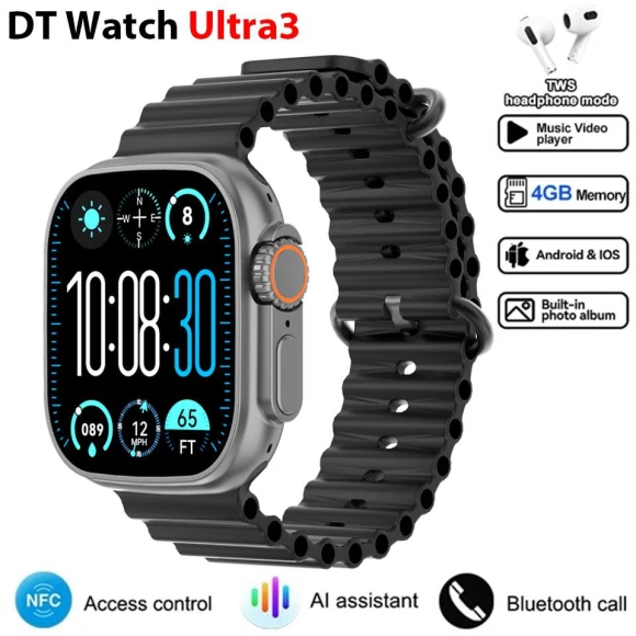 Smart Watch with AMOLED Display, AI Assistant, and Fitness Tracking — Smartwatches, DT