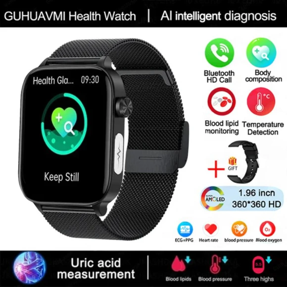 Smart Watch with ECG and Blood Pressure Monitoring — Smartwatches, QLY Online