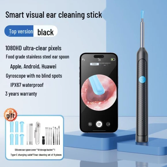 Glowing Bluetooth Ear Cleaning Endoscope for Kids — Bases, GadgetGrip