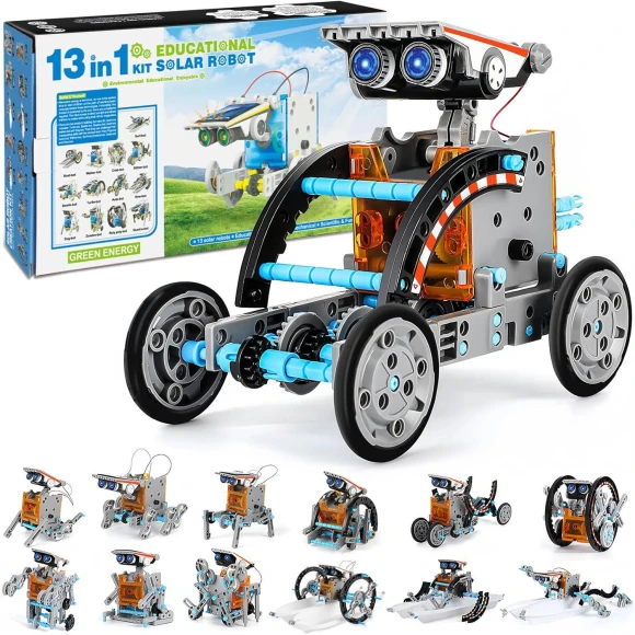 Robot Car 14-in-1 Solar and Battery Powered DIY Kit — Solar Power, CreativeCorner