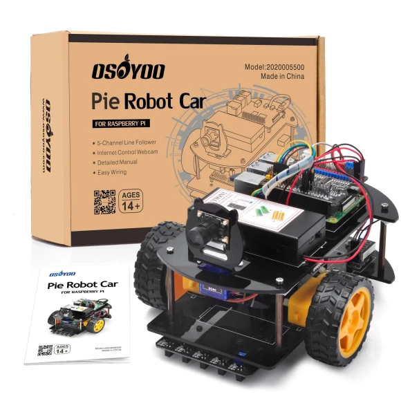 Robot Car Smart Compatible with Raspberry Pi and DIY Smart Kit for STEM Learns Python Programming for Middle School... — Foam, OSOYOO