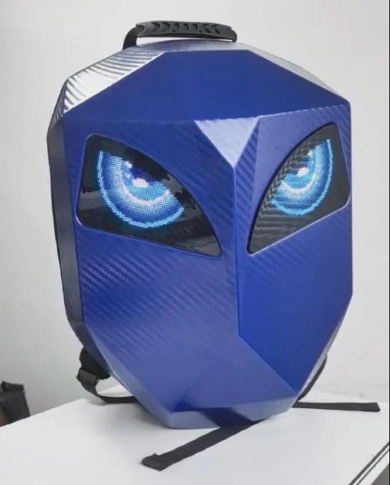 Smart LED Motorcycle Backpack for Helmet — Digital Kiosks & Interactive, teejoin