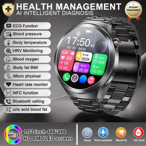 Smart Watch with ECG for Microphysical Examination — Smartwatches, ElectronicsHome