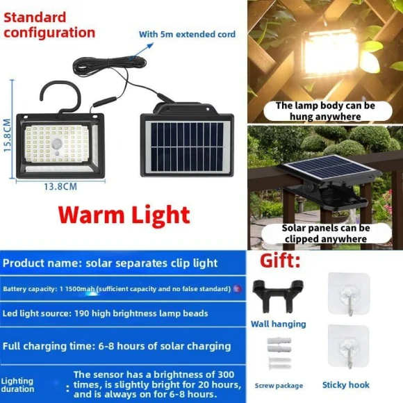 Solar Outdoor Wall Light — Outdoor Security & Flood Lighting, WIN-WIN