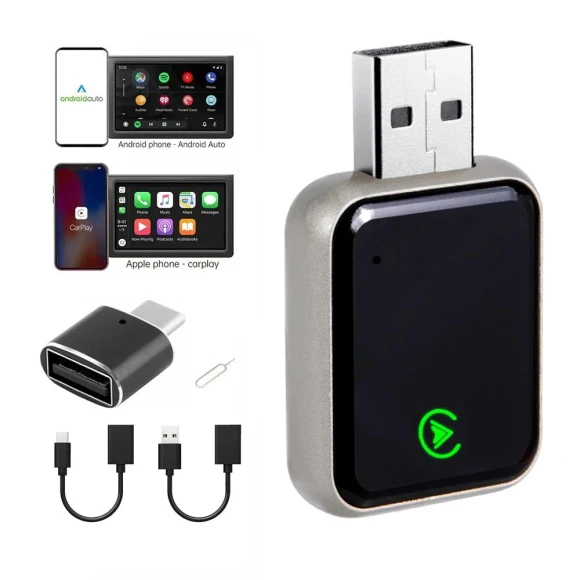 Wireless CarPlay and Android Auto AI Smart Box — Foam, Auto Launcher