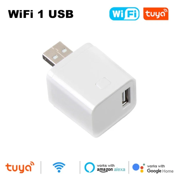 Smart WiFi Zigbee Switch with USB Adapter — USB, Tuya