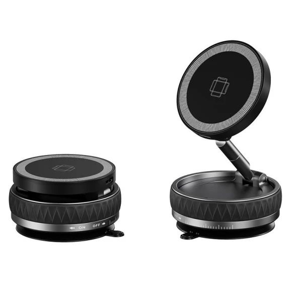 Vacuum Suction Magnetic Wireless Charging Car Phone Holder — Cooling Pads & Fans, Cars Auto Home