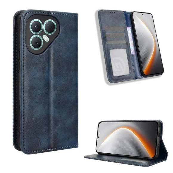 Leather Case Wallet Stand with Retro Texture — Flip Cases, Smartwatch 2025