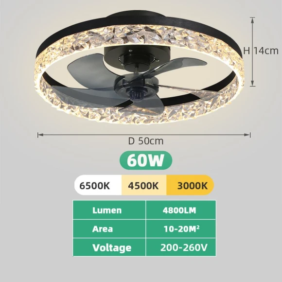 Modern Ceiling Fan with Light — Ceiling Fans, Luminaire Lighting Mall