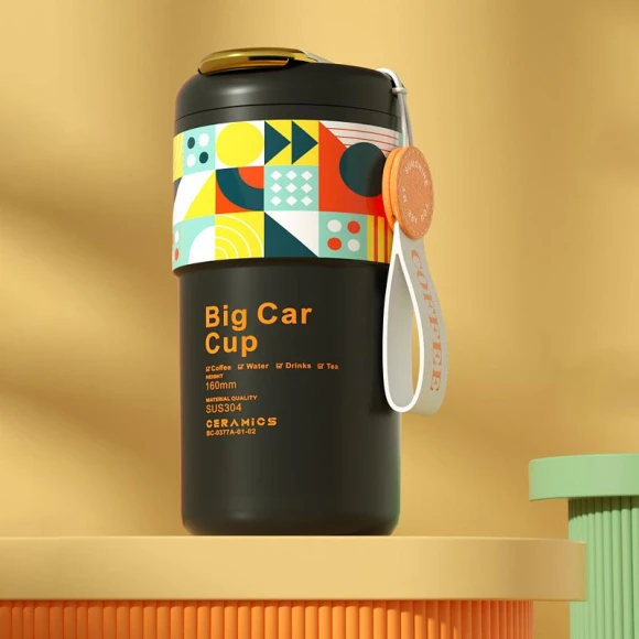 Smart Temperature Display Insulated Coffee Mug — Beverage Warmers, odeer