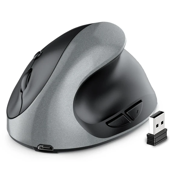 Ergonomic Wireless Vertical Rechargeable Silent Designer Mouse — Mouse Pads, Computer boost