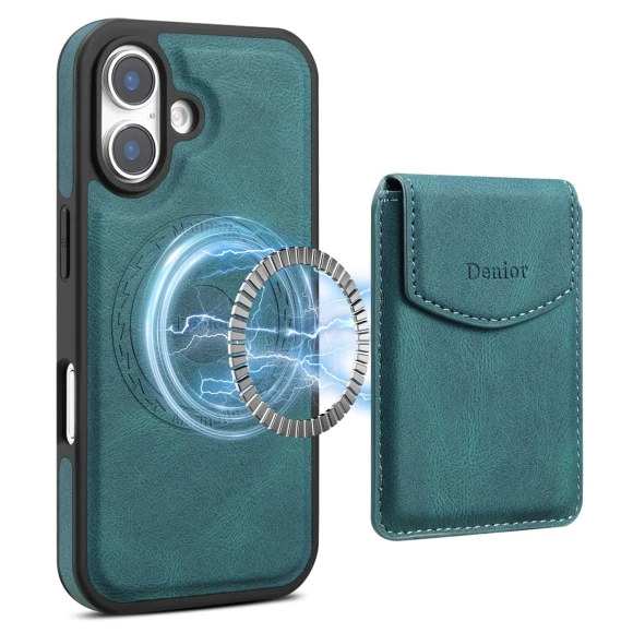 Magnetic Case Leather+PC+TPU Cover with Detachable Card Bag — Phone Accessories, DENIOR