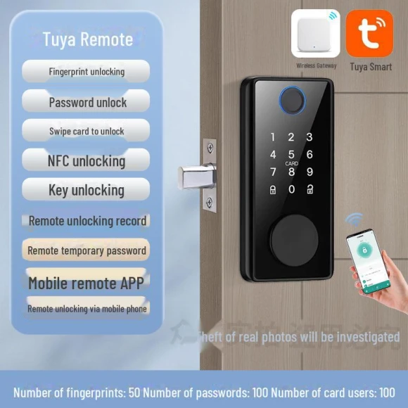 Smart Door Lock with Fingerprint Scanner — Biometric Security, Apex Gear