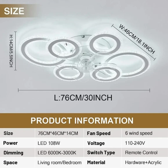 Smart Ceiling Fan with LED Light — Ceiling Fan Lighting Solutions, Good Household Items