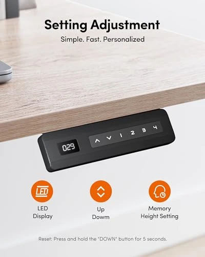 Electric Height Adjustable Standing Desk — Office, FEZIBO