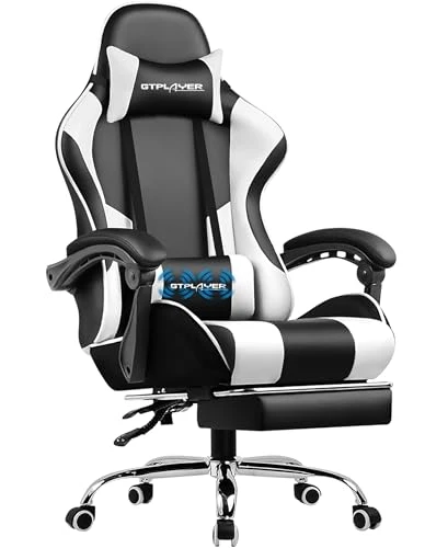 Gaming Chair with Footrest and Lumbar Support — Desk Chairs, GTPLAYER