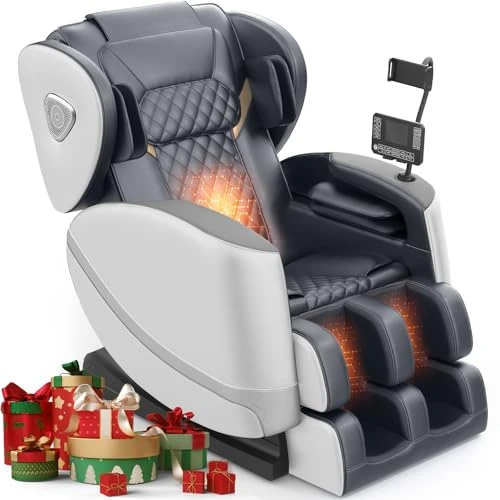 Massage Chair Full Body with Zero Gravity, Heating, Foot Massage, Auto Modes, Bluetooth Speaker, Touch Screen Controller — Beds & Tables, FURNIMAT